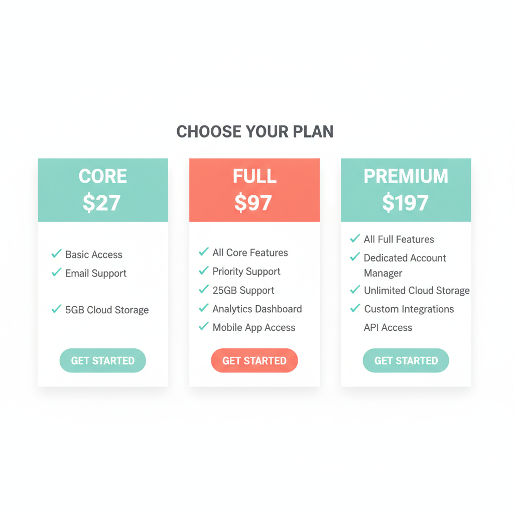 Pricing Table